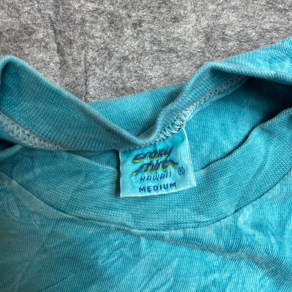 Vintage Single Stitch Whale Shirt Mens Medium Blue Ocean Marine Sea Life Dolphin - Picture 6 of 10